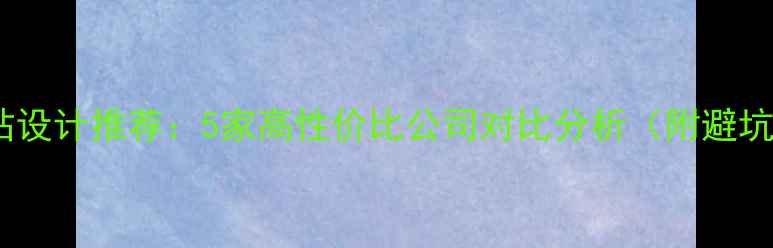 图片 泰州网站设计推荐：5家高性价比公司对比分析（附避坑指南）2