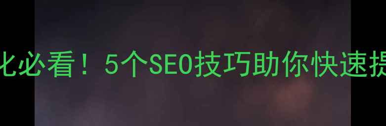 图片 海南网站优化必看！5个SEO技巧助你快速提升百度排名