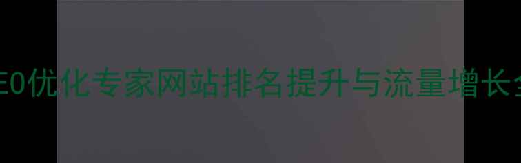 图片 深圳SEO优化专家网站排名提升与流量增长全攻略