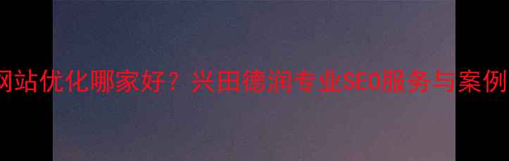 图片 深圳网站优化哪家好？兴田德润专业SEO服务与案例分享2