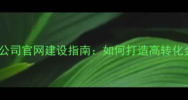 图片 深圳金融投资公司官网建设指南：如何打造高转化金融投资平台1