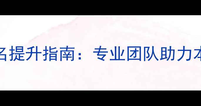 图片 深圳龙华SEO优化公司排名提升指南：专业团队助力本地精准引流与流量转化1