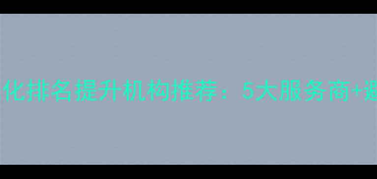 图片 湖北网站优化排名提升机构推荐：5大服务商+避坑指南✨2