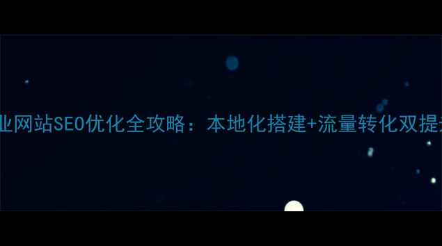 图片 湖南企业网站SEO优化全攻略：本地化搭建+流量转化双提升指南2