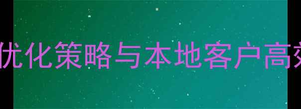 图片 湛江电器网优化策略与本地客户高效转化指南1
