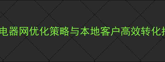 图片 湛江电器网优化策略与本地客户高效转化指南2