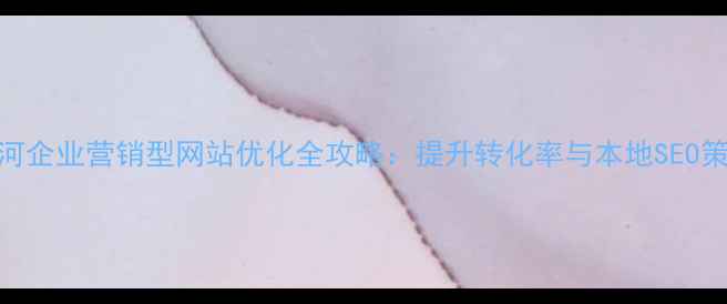 图片 漯河企业营销型网站优化全攻略：提升转化率与本地SEO策略