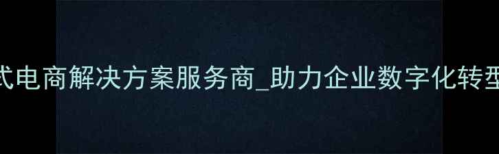图片 潍坊网络销售公司_一站式电商解决方案服务商_助力企业数字化转型_区域全覆盖本地化服务