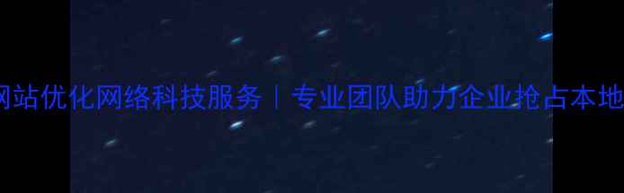图片 潜江网站优化网络科技服务｜专业团队助力企业抢占本地流量2