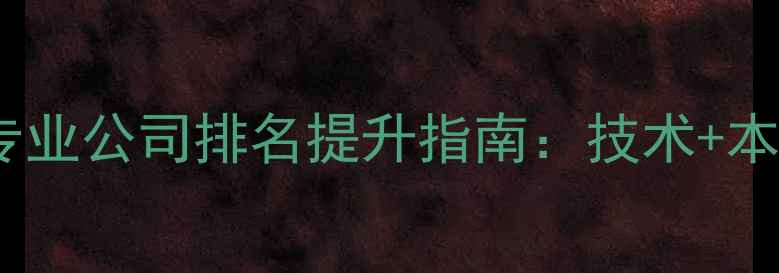 图片 潮州网站优化专业公司排名提升指南：技术+本地化双效策略1