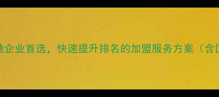 图片 潮州网站优化加盟本地企业首选，快速提升排名的加盟服务方案（含区域保护+技术扶持）1