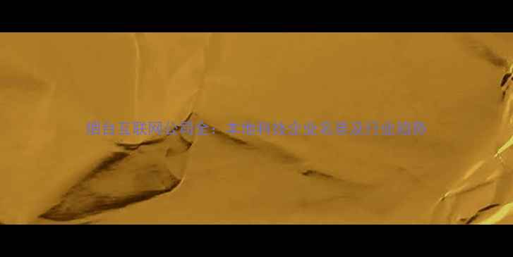 图片 烟台互联网公司全：本地科技企业名录及行业趋势