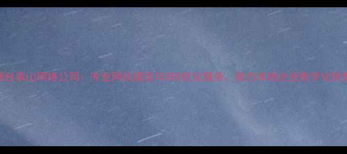 图片 烟台莱山网络公司：专业网站建设与SEO优化服务，助力本地企业数字化转型