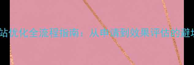 图片 电商网站优化全流程指南：从申请到效果评估的避坑攻略1