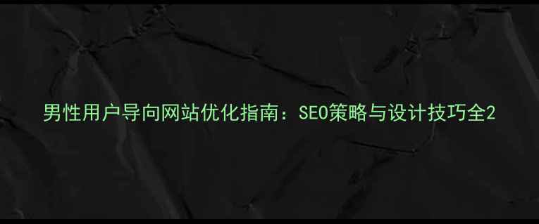 图片 男性用户导向网站优化指南：SEO策略与设计技巧全2
