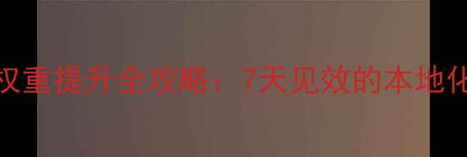 图片 百度SEO优化兰州企业网站权重提升全攻略：7天见效的本地化解决方案（附服务清单）2