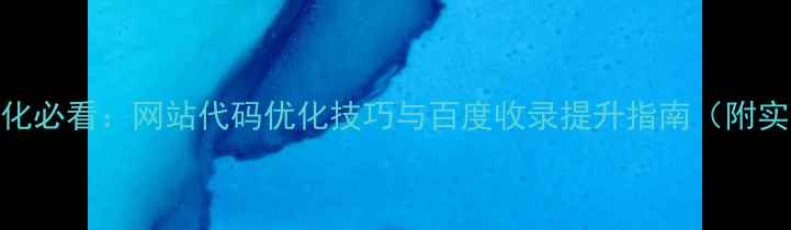 图片 百度SEO优化必看：网站代码优化技巧与百度收录提升指南（附实战案例）2