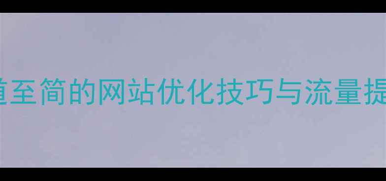 图片 百度SEO优化必读：大道至简的网站优化技巧与流量提升策略（附实战案例）