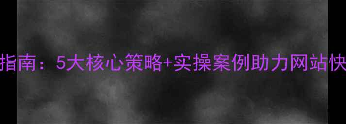图片 百度SEO优化指南：5大核心策略+实操案例助力网站快速提升排名2