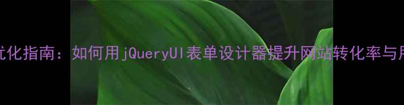 图片 百度SEO优化指南：如何用jQueryUI表单设计器提升网站转化率与用户体验1