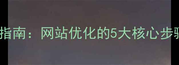 图片 百度SEO优化指南：网站优化的5大核心步骤+实操案例2