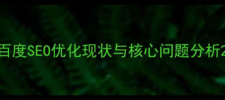 图片 百度SEO优化现状与核心问题分析2