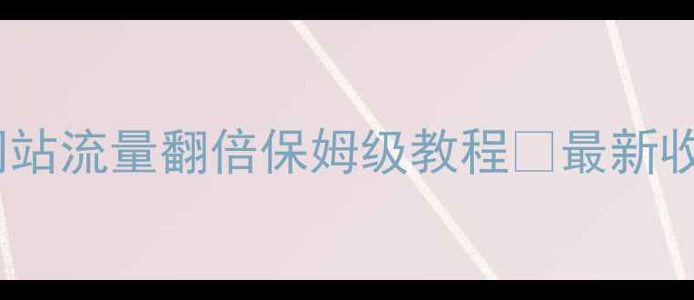 图片 百度SEO优化门户网站流量翻倍保姆级教程🔥最新收录规则+实操案例2