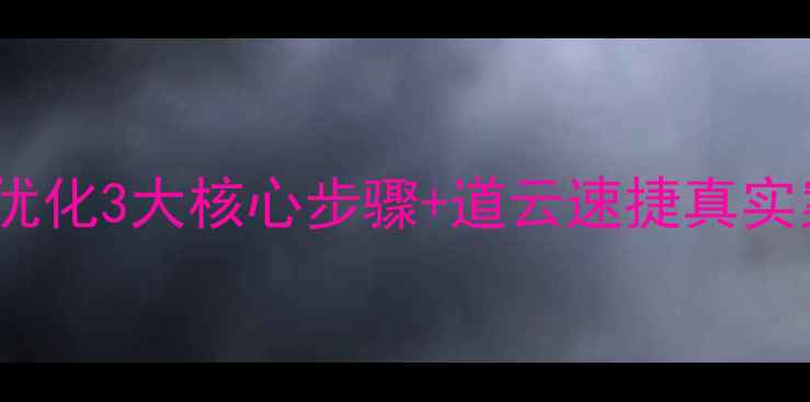 图片 百度SEO实战指南网站优化3大核心步骤+道云速捷真实案例拆解（附工具包）