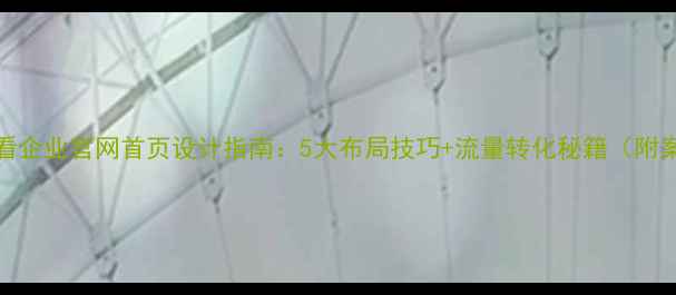 图片 百度SEO必看企业官网首页设计指南：5大布局技巧+流量转化秘籍（附案例拆解）2