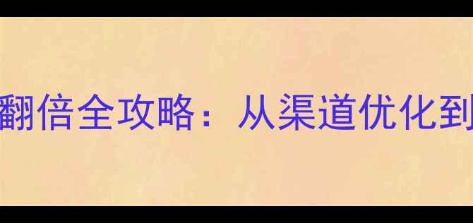 图片 百度SEO必看！网站流量翻倍全攻略：从渠道优化到转化率提升的实战指南2