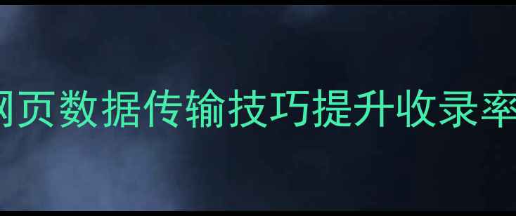 图片 百度SEO必看！网页数据传输技巧提升收录率，流量翻倍攻略
