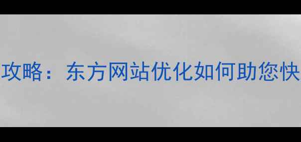 图片 百度SEO排名优化全攻略：东方网站优化如何助您快速提升流量与转化1