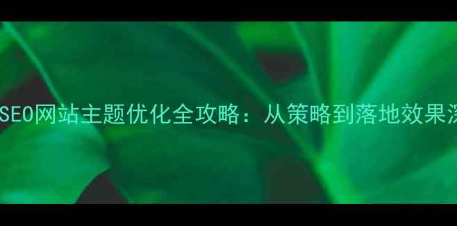 图片 百度SEO网站主题优化全攻略：从策略到落地效果深度2