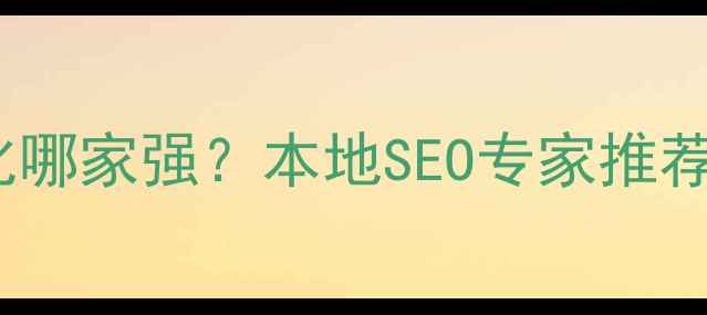 图片 益阳网站优化哪家强？本地SEO专家推荐+避坑指南🔥