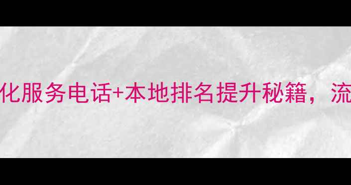 图片 盘锦企业必看！网站优化服务电话+本地排名提升秘籍，流量暴涨的3个关键步骤2