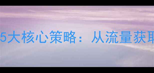 图片 石家庄网站优化排名推广的5大核心策略：从流量获取到转化率提升的实战指南2
