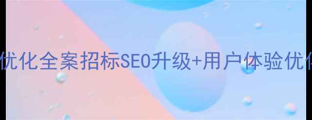 图片 织金开发区网站优化全案招标SEO升级+用户体验优化+高效排名策略