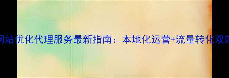 图片 绥化企业网站优化代理服务最新指南：本地化运营+流量转化双效提升方案
