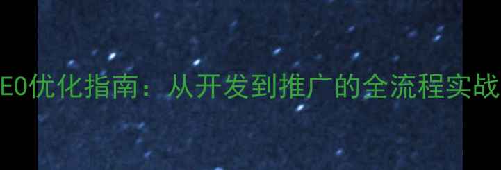 图片 网站SEO优化指南：从开发到推广的全流程实战策略2