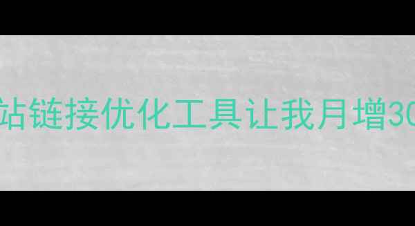 图片 网站优化SEO干货流量密码5个网站链接优化工具让我月增3000精准流量！附保姆级使用教程