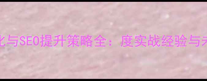图片 网站优化与SEO提升策略全：度实战经验与未来规划
