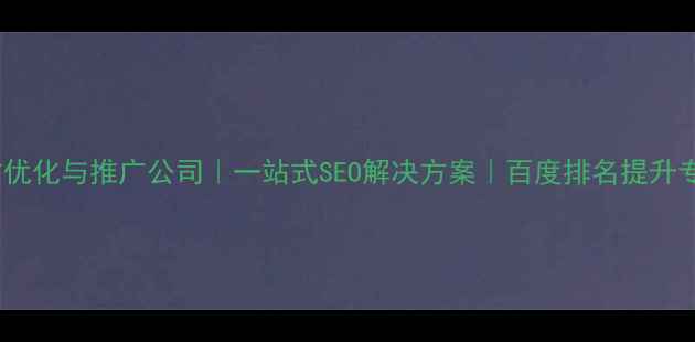 图片 网站优化与推广公司｜一站式SEO解决方案｜百度排名提升专家2