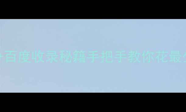 图片 网站优化价格表｜避坑指南+百度收录秘籍手把手教你花最少的钱做最好的网站优化！2