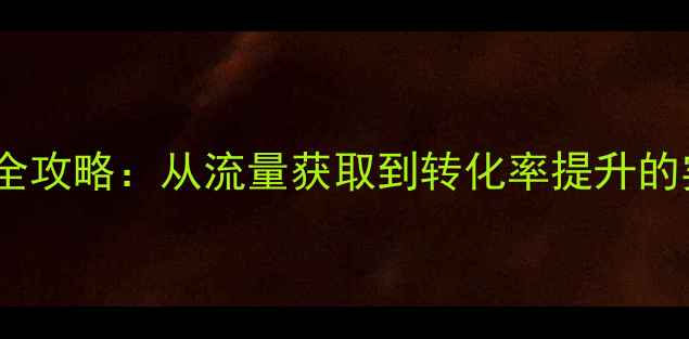 图片 网站优化全攻略：从流量获取到转化率提升的实战指南2