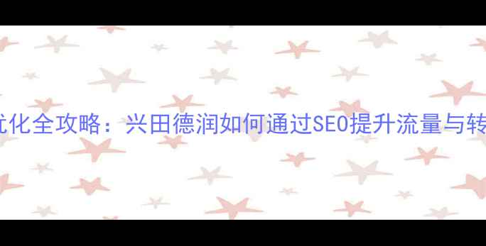 图片 网站优化全攻略：兴田德润如何通过SEO提升流量与转化率1