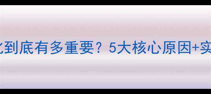图片 网站优化到底有多重要？5大核心原因+实操指南2