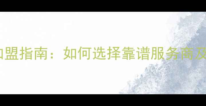 图片 网站优化加盟指南：如何选择靠谱服务商及避坑技巧2
