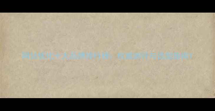 图片 网站优化十大品牌排行榜：权威测评与选型指南1