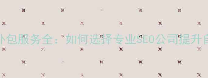 图片 网站优化外包服务全：如何选择专业SEO公司提升自然流量？