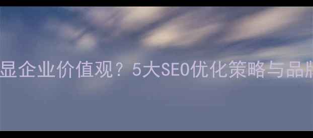 图片 网站优化如何凸显企业价值观？5大SEO优化策略与品牌价值传递指南1